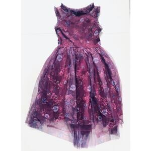 ZENZI GIRLS PURPLE FLORAL DRESS SIZE 7/8